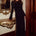 GRACY LONG SLEEVE CUTOUT MAXI DRESS - BLACK