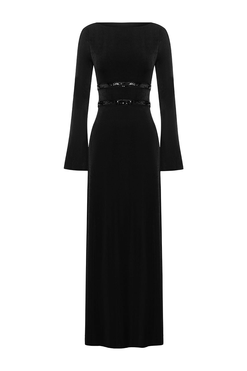 GRACY LONG SLEEVE CUTOUT MAXI DRESS - BLACK - GRACYLONGSLEEVECUTOUTMAXIDRESS-BLACK_574b006c-237c-465f-b4d2-08ff0d778e7a