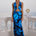 HALSTON HALTER MAXI DRESS - AGAVE BLUE