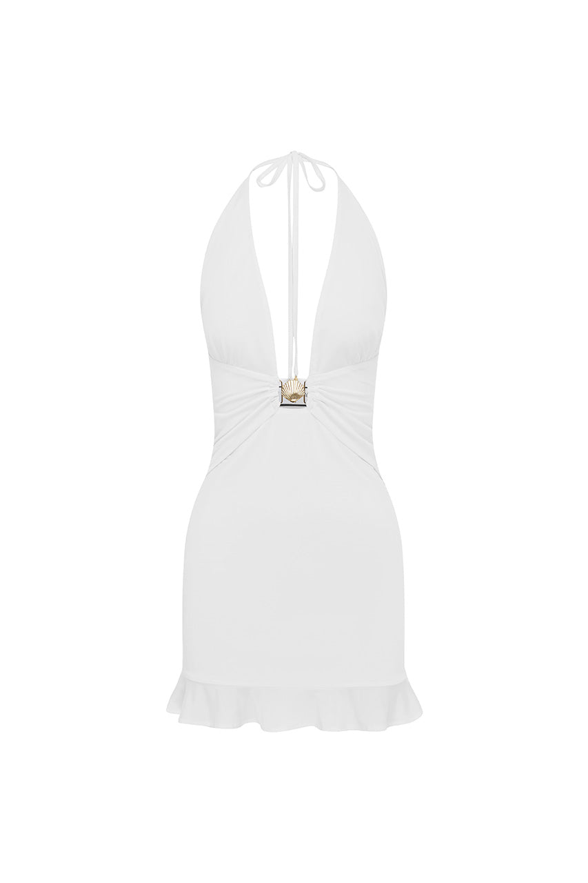 HALSTON MINI DRESS - WHITE - HALSTONMINIDRESSWHITE_8