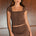 HAMPTON SCOOP BUTTON DOWN TOP - BITTER CHOCOLATE