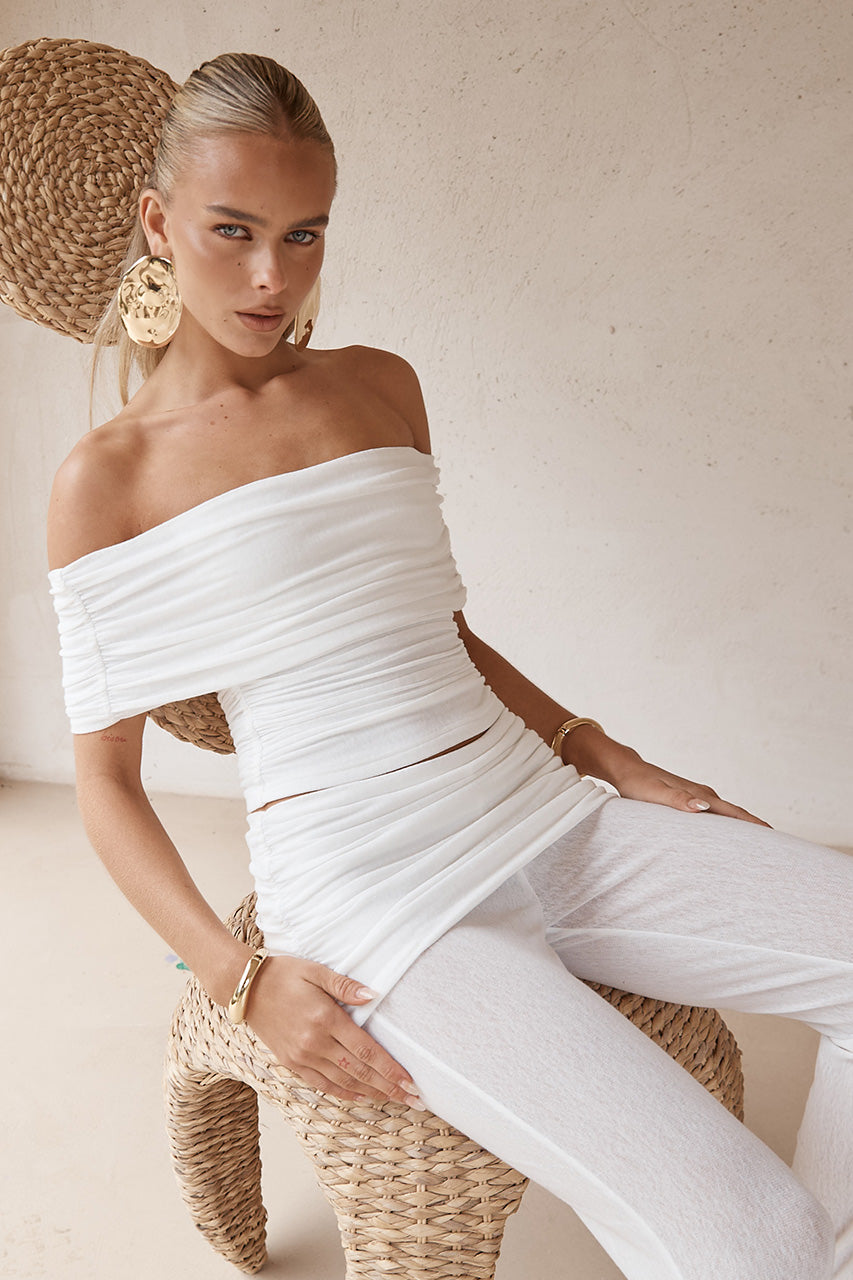 HARLEM PANT - WHITE - HARLEMTOPWHITExHARLEMPANTWHITE