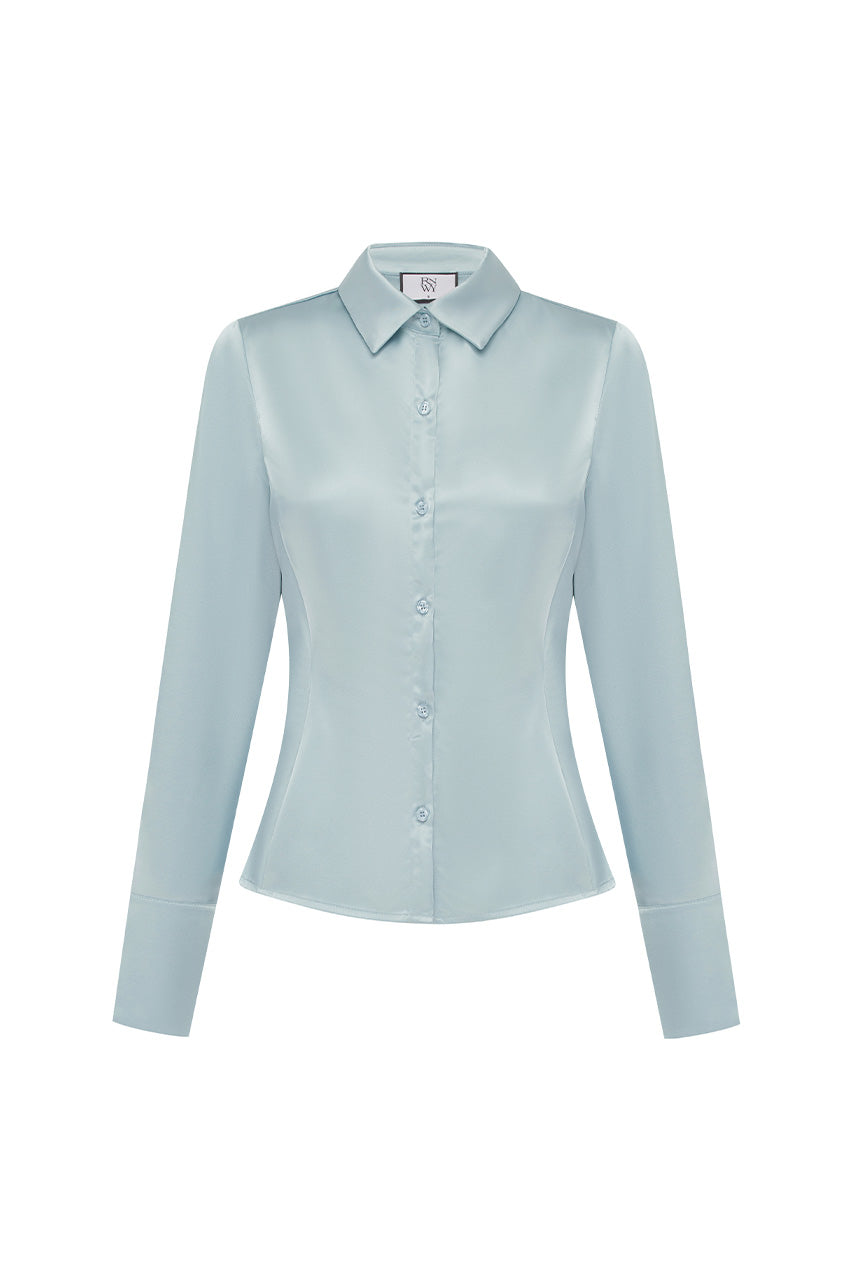 HARTLEY FITTED COLLARED SHIRT - MIST - HARTLEYFITTEDCOLLAREDSHIRT-MIST