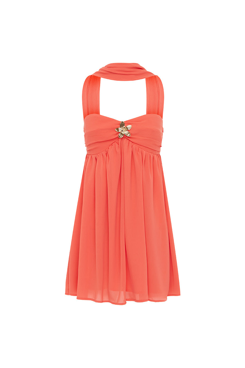 HAVEN MINI DRESS - CORAL - HAVENMINIDRESS