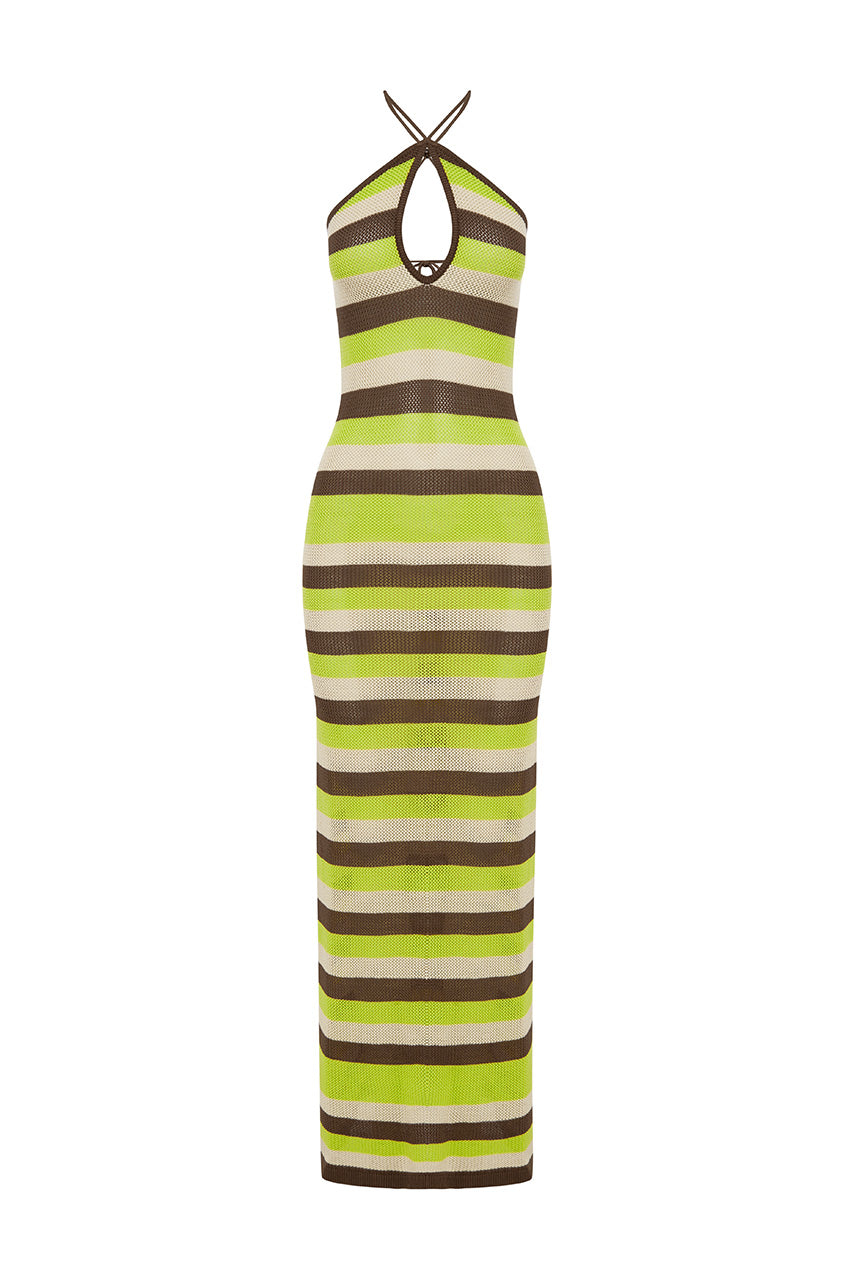 HAZEL MAXI DRESS - LIME MULTI - HAZELMAXIDRESS