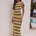 HAZEL LOW WAISTED KNIT MIDI SKIRT - LIME MULTI