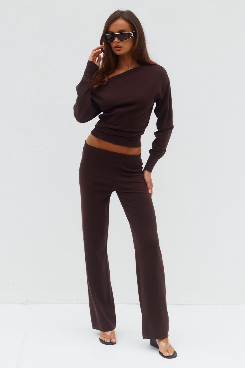 HEATHER WIDE LEG KNIT PANT - CHOCOLATE XXL - HEATHEROFFSHOULDERKNITTOPxHEATHERWIDELEGKNITPANT-CHOCOLATE-02