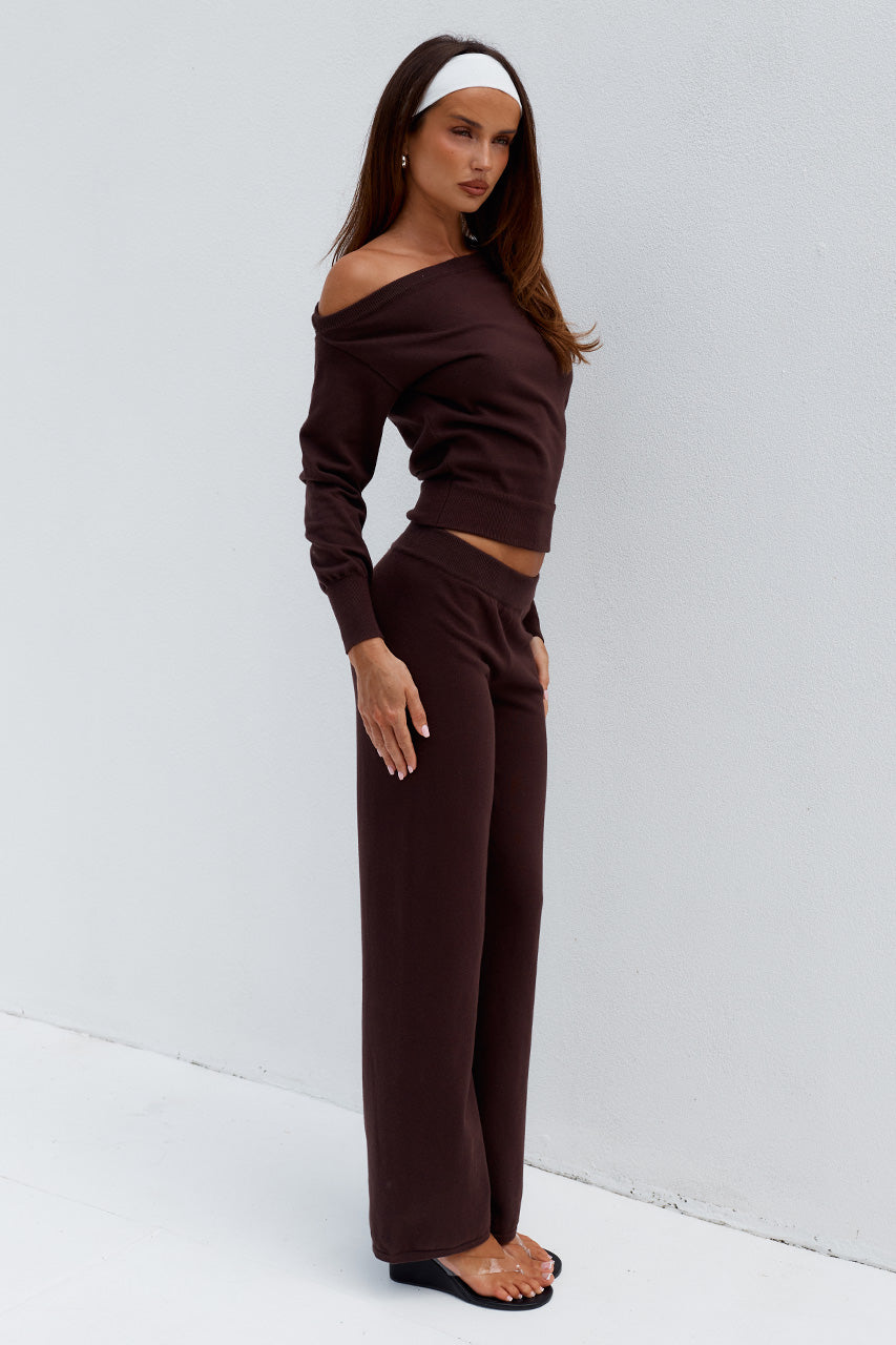 HEATHER WIDE LEG KNIT PANT - CHOCOLATE - HEATHEROFFSHOULDERKNITTOPxHEATHERWIDELEGKNITPANT-CHOCOLATE-13