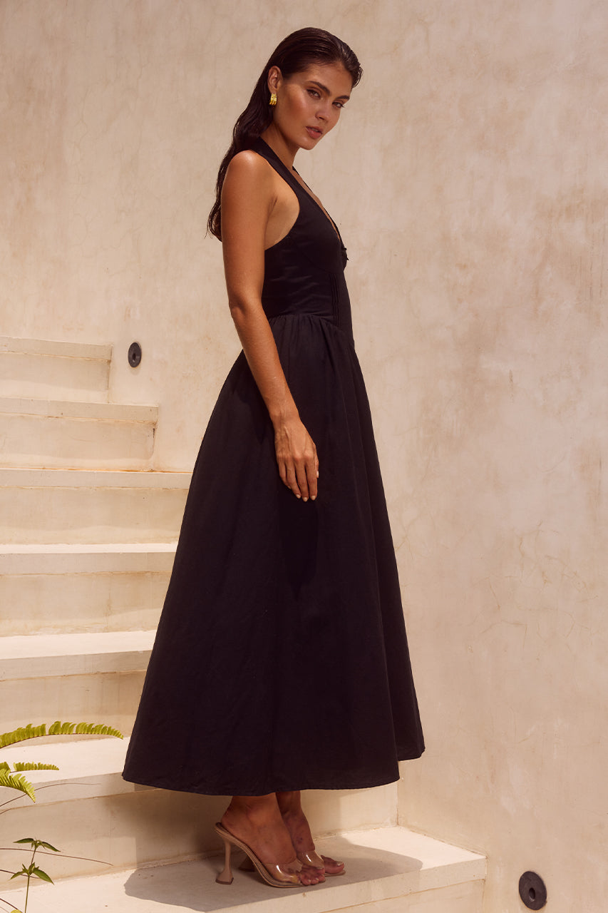 HENRIETTA MIDI DRESS - BLACK - HENRIETTA-MIDI-DRESS-BLACK-_1