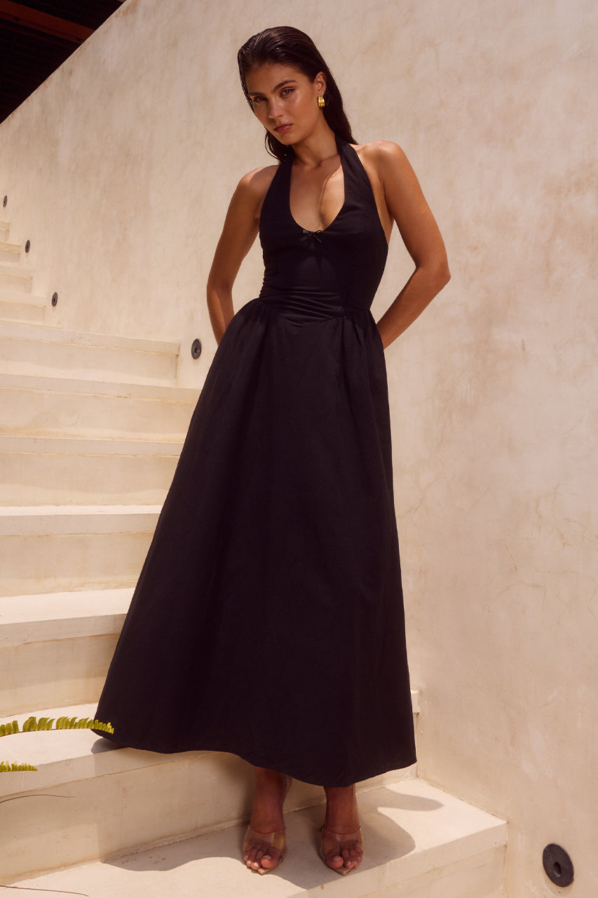 HENRIETTA MIDI DRESS - BLACK XXL - HENRIETTA-MIDI-DRESS-BLACK-_5