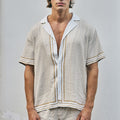 HENRY SHORT SLEEVE SHIRT - SAND GEO