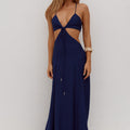 HESTIA STRAPPY CUT OUT MAXI DRESS - NAVY