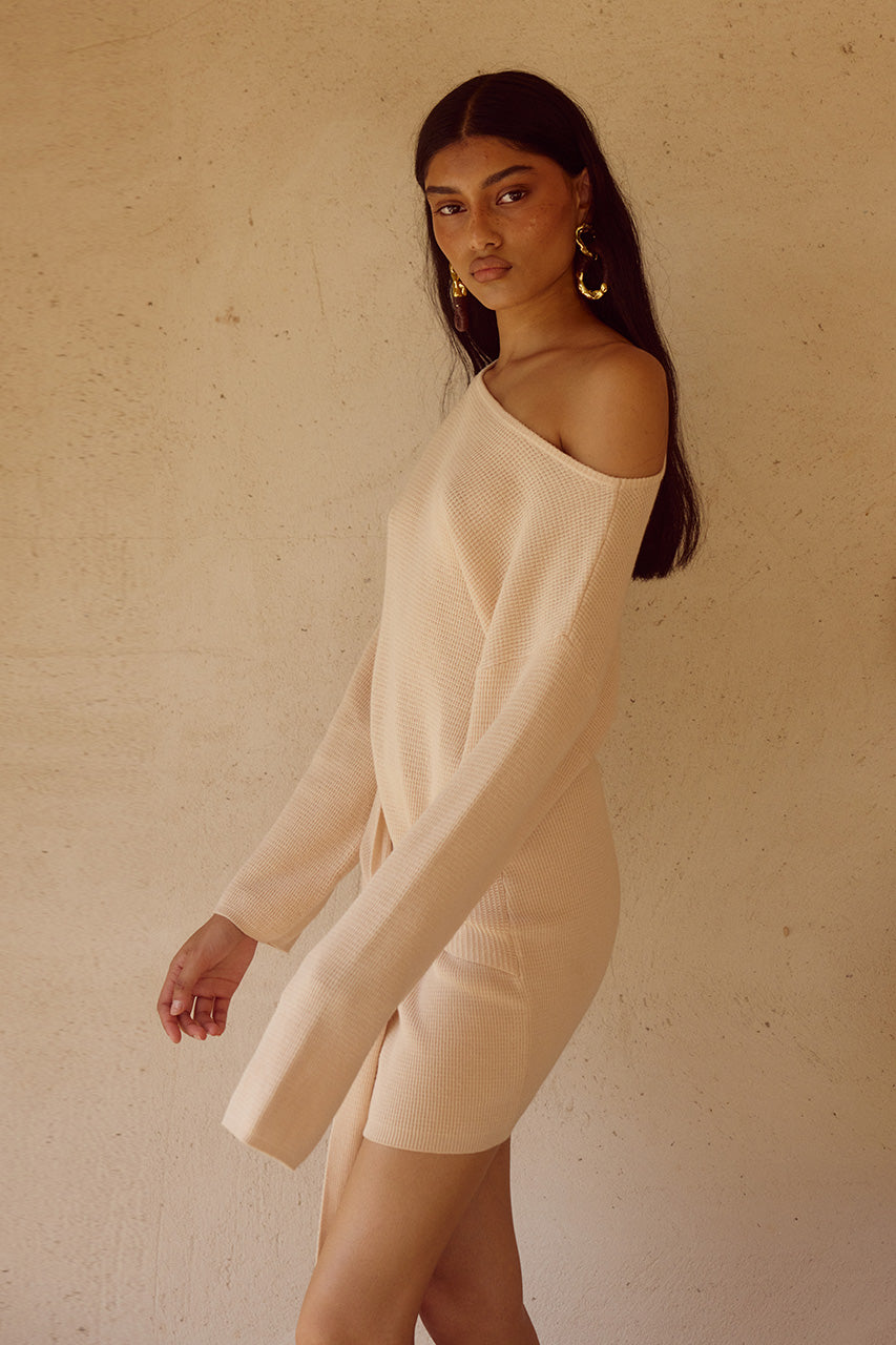 HIMARI KNIT MINI DRESS - SAND - HIMARIMINIDRESSSAND_5