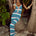 HUBERT MIDI DRESS - BLUE MULTI
