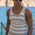 HAYES TANK - SAND/WHITE STRIPE