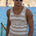HAYES TANK - SAND/WHITE STRIPE