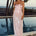 ILLIANA SEQUIN BODYSUIT MAXI DRESS - ROSE