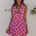 IMALI HALTER COWL MINI DRESS - MUSK/CHOC POLKA