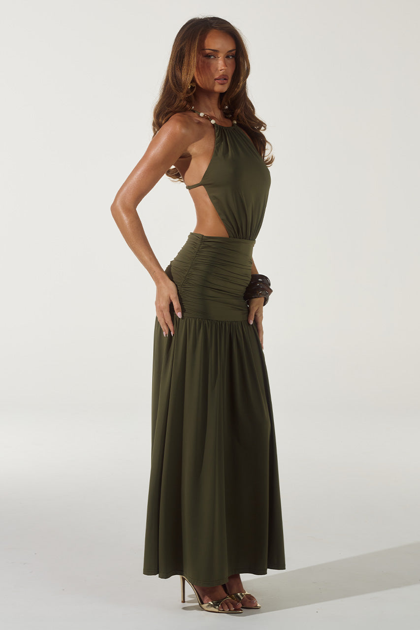 IMELDA HIGH NECK MAXI DRESS - OLIVE - IMELDAHIGHNECKMAXIDRESS-OLIVE-06