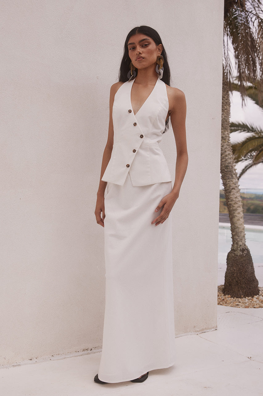 INARA MAXI SKIRT - WHITE - INARAVESTXINARAMAXISKIRT-WHITE_5