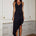 INDIANA ASYMMETRICAL MAXI DRESS - BLACK