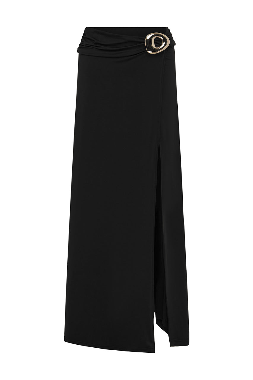 INDIANA MAXI SKIRT - BLACK - INDIANAMAXISKIRT