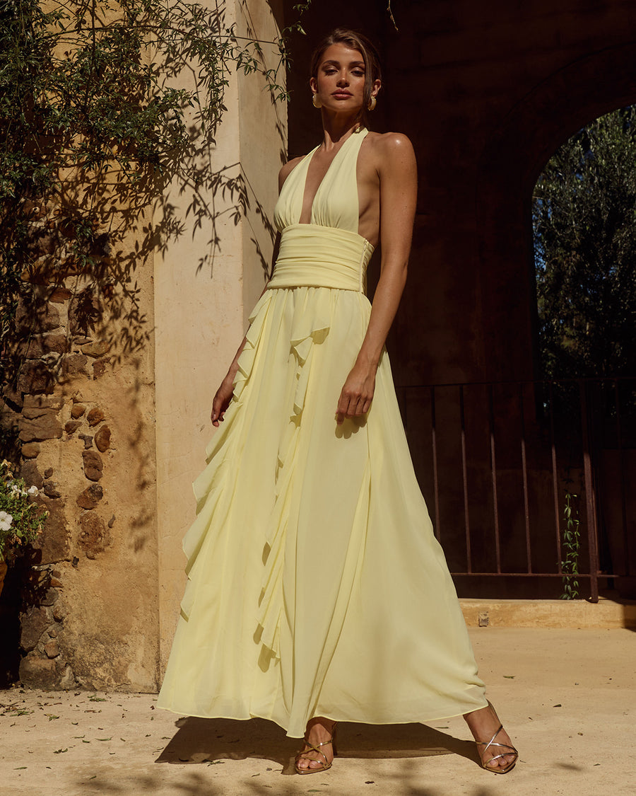 ISOLINA HALTER CORSET MAXI DRESS - BUTTER - ISOLINAHALTERCORSETMAXIDRESS-BUTTER-3
