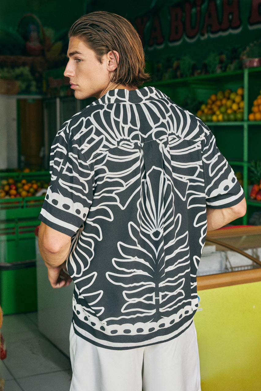IVANO SHORT SLEEVE SHIRT - BRODIE BLACK/WHITE
