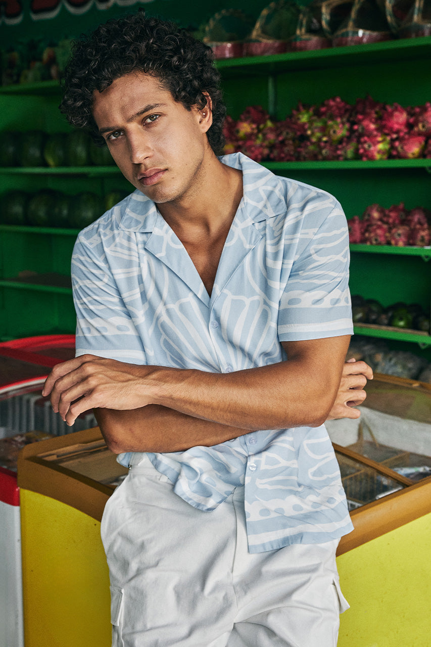 IVANO SHORT SLEEVE SHIRT - BRODIE SKY BLUE