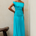 IVA OFF SHOULDER MAXI DRESS - TURQUOISE