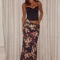 JACINTA BUSTIER CUT OUT MAXI DRESS - HARLOW BLACK