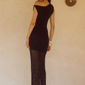 JACQUES KNIT MAXI DRESS - BLACK