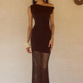 JACQUES KNIT MAXI DRESS - CHOCOLATE