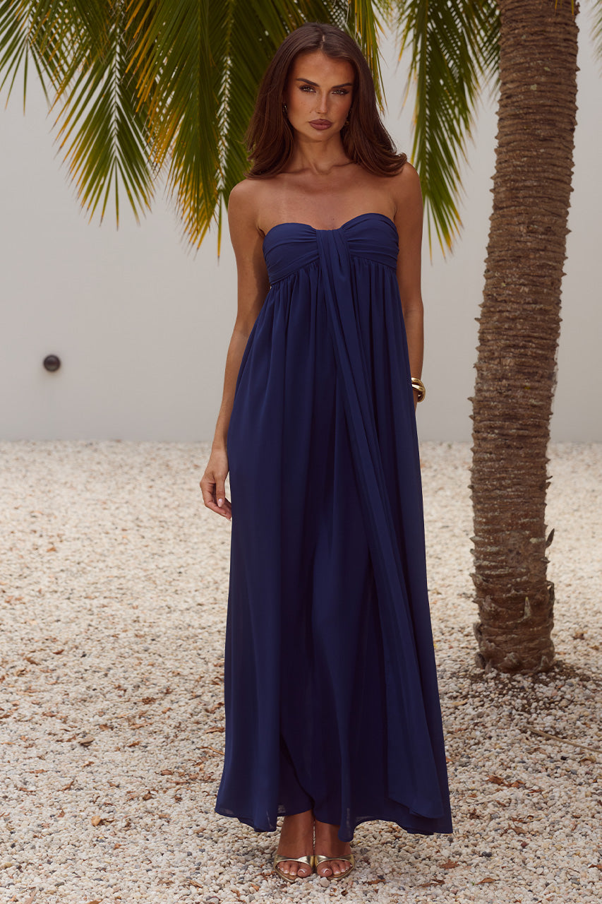 JAIYAH STRAPLESS MAXI DRESS - NAVY XXL - JAIYAHSTRAPLESSMAXIDRESS-NAVY
