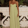 JAIYAH STRAPLESS MAXI DRESS - PALM