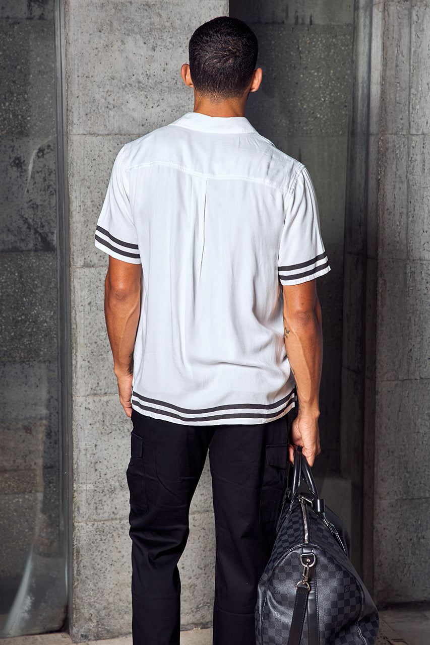 JAXSON SHORT SLEEVE SHIRT - JAXSON BLACK/WHITE