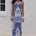 JOANNA PLUNGE HALTER MAXI DRESS - JOANNA BLUE