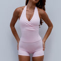 JULIANE HALTER WRAP TANK TOP - BALLET PINK