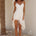 JUNIE ASYMMETRICAL HEM MINI DRESS - WHITE