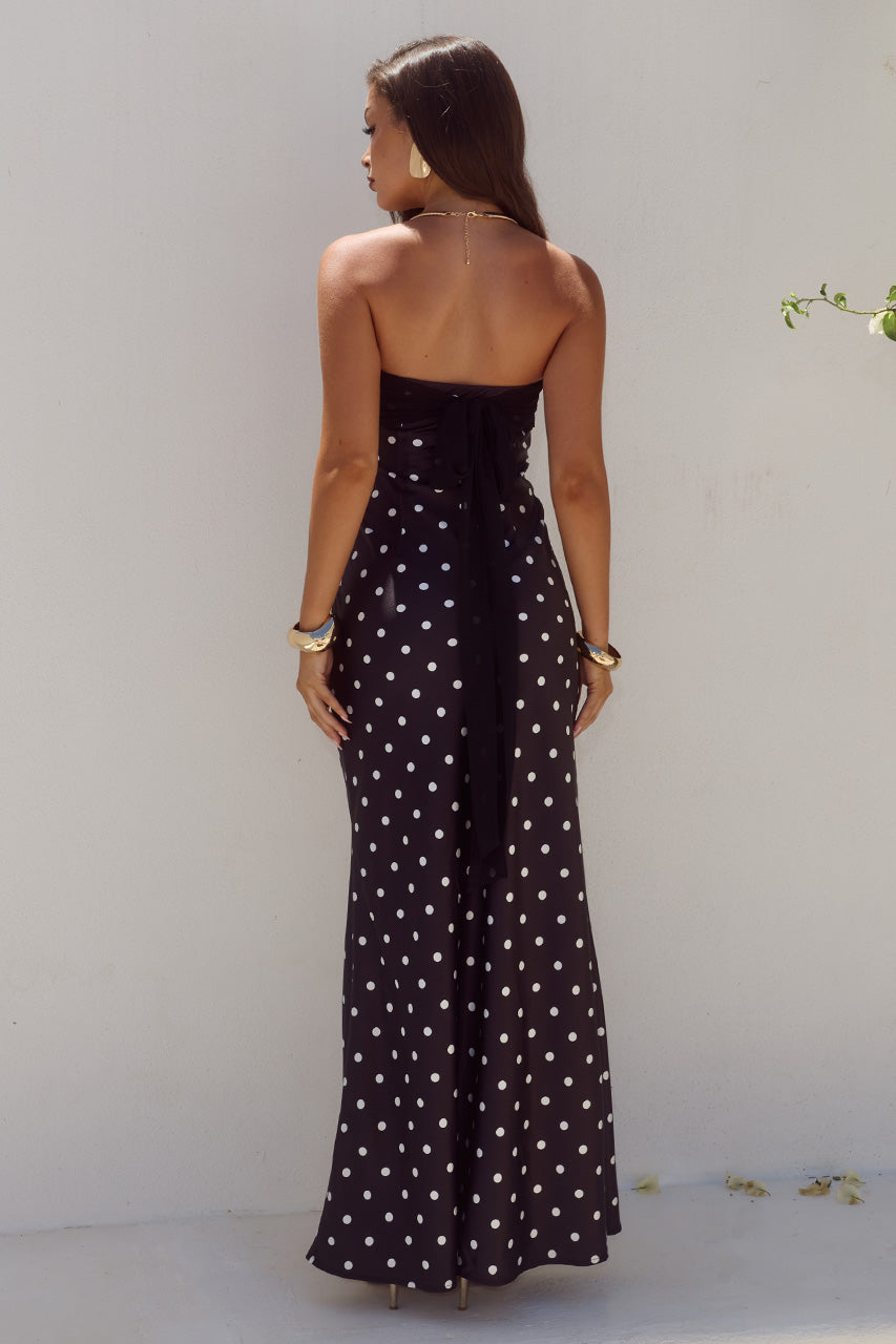 KADIE OFF SHOULDER MAXI DRESS - BLACK/WHITE POLKA - KADIEOFFSHOULDERMAXIDRESS-BLACKWHITEPOLKA-3