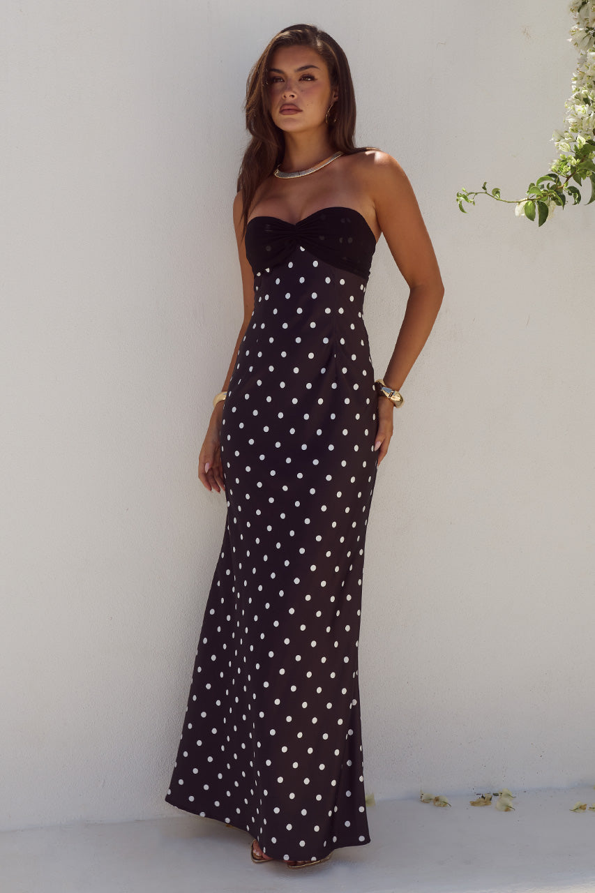 KADIE OFF SHOULDER MAXI DRESS - BLACK/WHITE POLKA - KADIEOFFSHOULDERMAXIDRESS-BLACKWHITEPOLKA-6