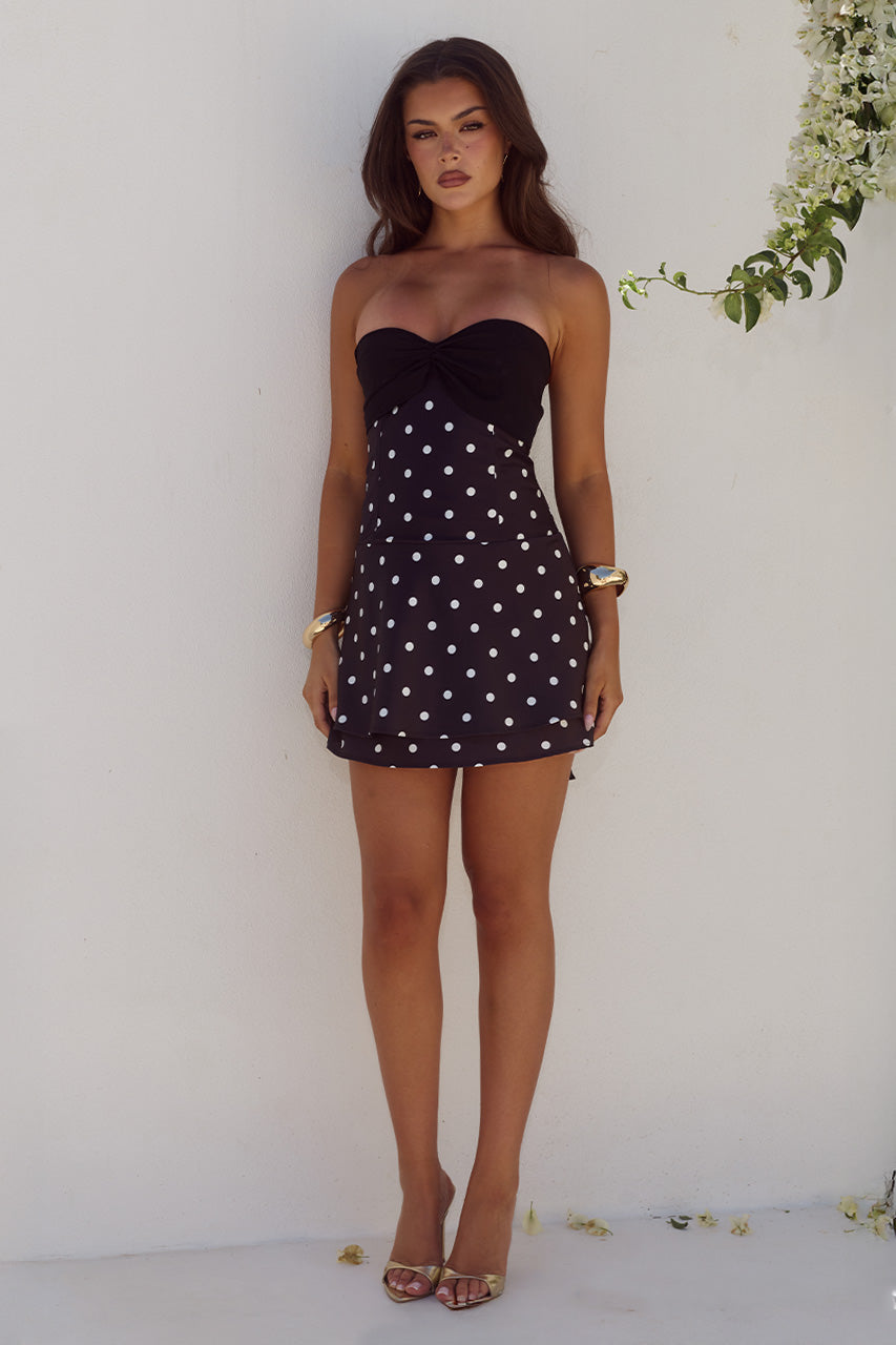 KADIE OFF SHOULDER MINI DRESS - BLACK/WHITE POLKA - KADIEOFFSHOULDERMINIDRESS-BLACKWHITEPOLKA-11