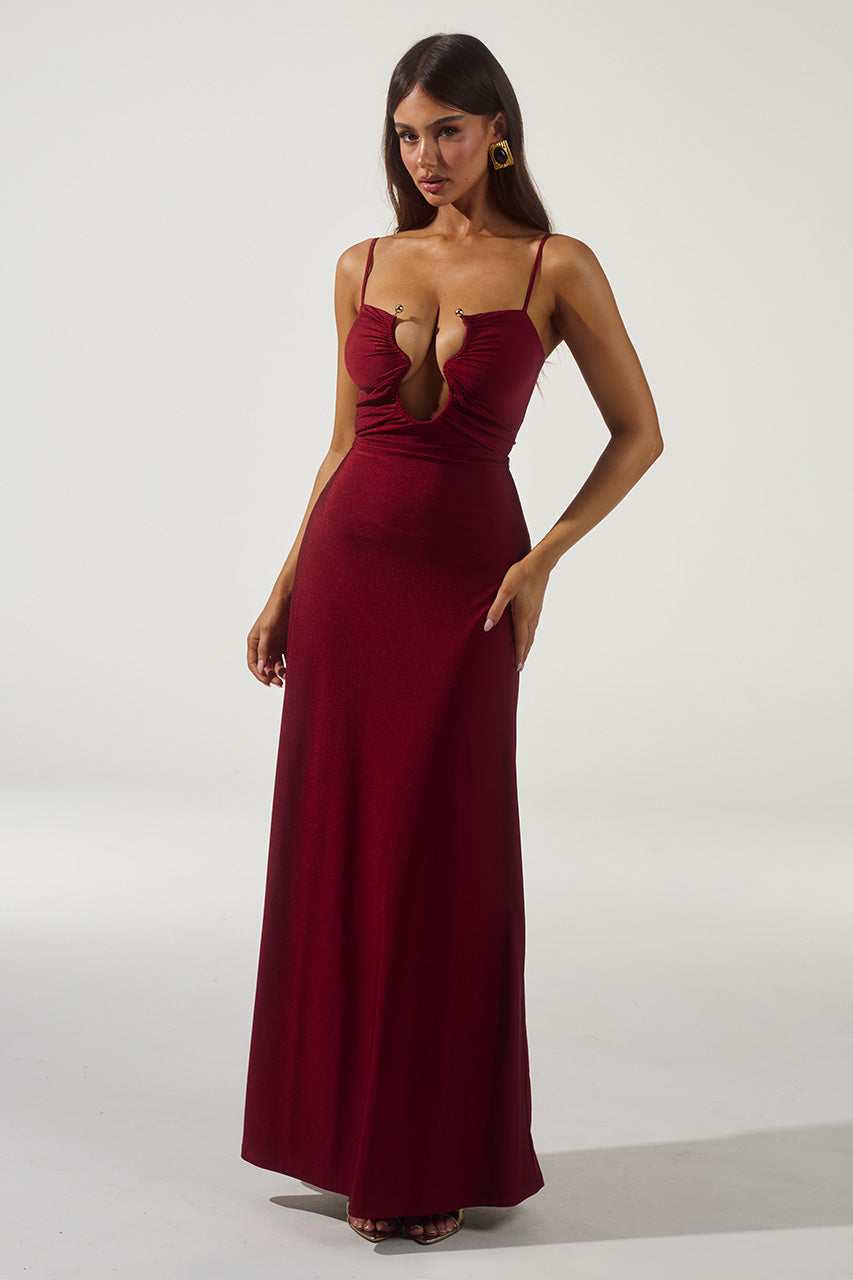 KALENA PLUNGE MAXI DRESS - CHERRY XXL - KALENAPLUNGEMAXIDRESS-CHERRY-09