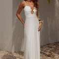 KALENA PLUNGE MAXI DRESS - WHITE