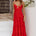 KANAH V-NECK TIERED MAXI DRESS - RED