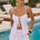 KATALIA RUCHED FRONT TIE TOP - WHITE