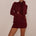 KATARINA KNIT MINI SKIRT - BLACK CHERRY