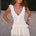 KAYCEY SLEEVELESS RUFFLE MINI DRESS - PEARL