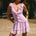 KAYCEY SLEEVELESS RUFFLE MINI DRESS - PETAL