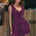 KAYCEY SLEEVELESS RUFFLE MINI DRESS - PLUM